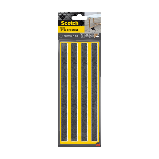 Straight Dual-Material Adhesive Pad Grey / White