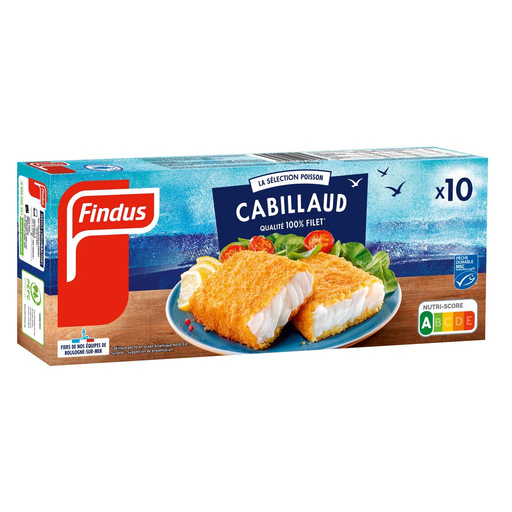 FINDUS Ten MSC breaded cod fillets 510 g