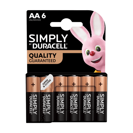 DURACELL Simply AA Alkaline Batteries - 6 Pack