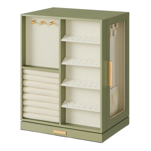 JOYFURNOS Jewellery Box 360° Rotating with 5 Drawers
