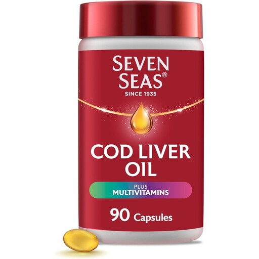 Seven Seas Omega-3 Fish Oil + Cod Liver Oil Capsules