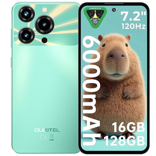 OUKITEL C69(4+128) 7.2-inch 6000mAh Battery 9.5mm Ultra-thin Body Smartphone Green