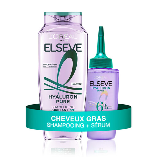 L'Oréal Paris Elseve Hyaluron Pure Purifying Shampoo 72H 250 ml + Hyaluron Pure Purifying Serum Exfoliating Complex 102 ml