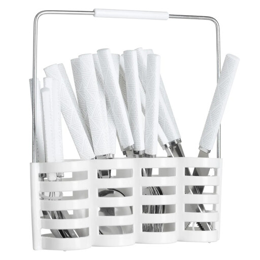 Secret de Gourmet Géo Plastic Cutlery Set with Holder