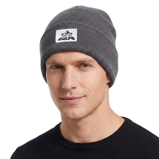 TOP-EX 100% Merino Wool Fleece Lined Beanie
