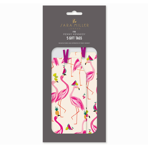 Sara Miller Fabulous Flamingos 5 Pack Gift Tags