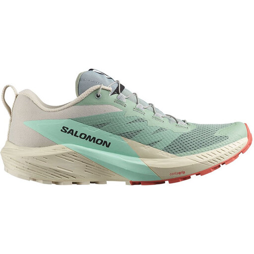 Salomon Sense Ride 5 in green and beige