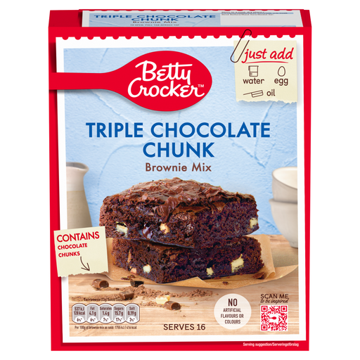 Betty Crocker Triple Chocolate Chunk Brownie Mix 415g