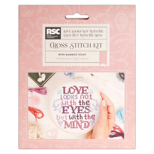 RSC Love Embroidery Hoop Decoration Kit with hoop, fabric, and threads