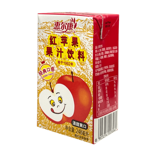Huierkang Red Apple Juice Drink, 248ml carton