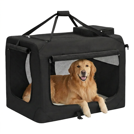 Ochama Foldable Pet Carrier Bag, Portable Cat Dog Carrier, 122 x 79 x 79 cm, Black