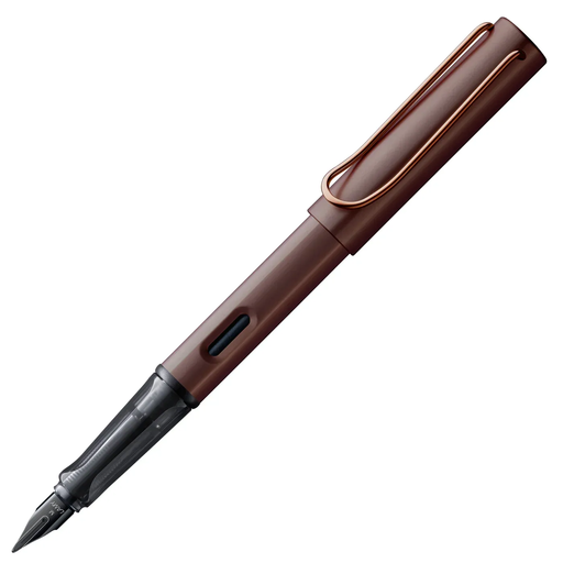 Lamy 090 Fountain Pen, Lx Series, Brown, Extra Fine Nib (EF), T10 Blue Ink
