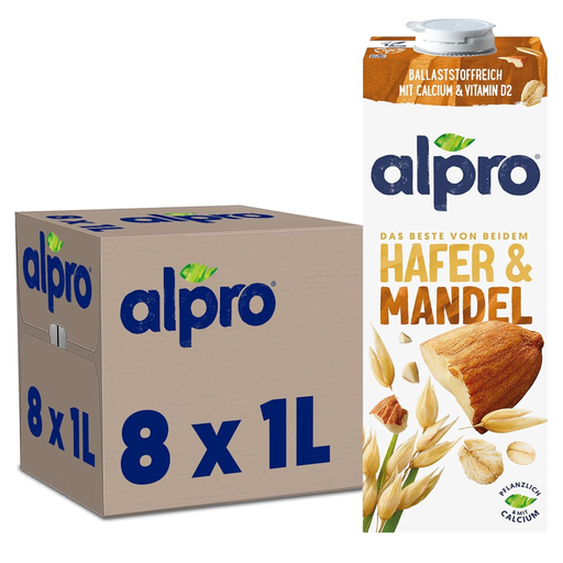 Alpro Oat & Almond Drink 8-Pack (8 x 1L)