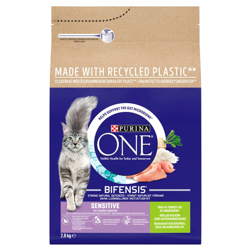 Purina ONE Sensitive Rich in Turkey and Rice 2.8kg
