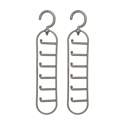 Essentials by Premier Set of 2 Grey Plastic Tie Organisers