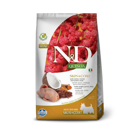 Farmina N&D Quinoa Skin and Coat Adult Small Dog Food à la caille