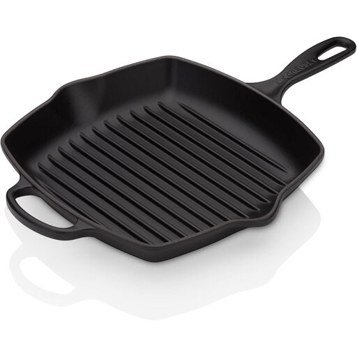 Le Creuset Signature 26cm Cast Iron Grill Pan - Black Matte