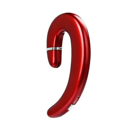 VoxorAI C6 Red Single-Ear Hook Wireless Headset