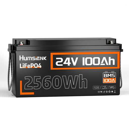 HumsiENK 24V 100Ah LiFePO4 Battery
