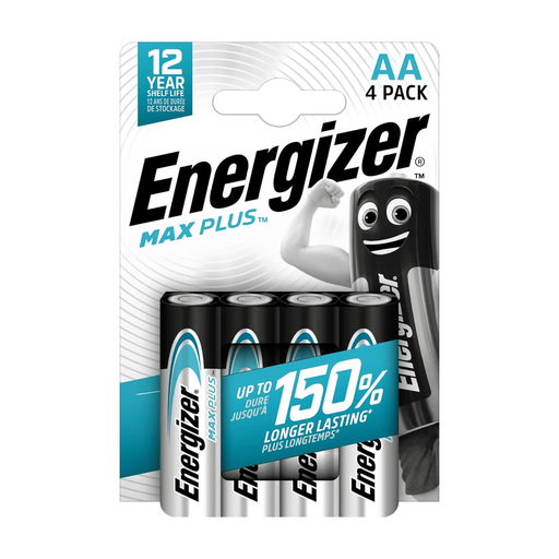 Energizer AA Max Plus Alkaline - Pack of 4