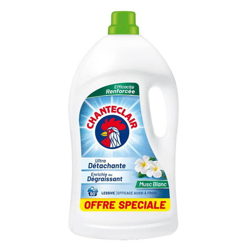 Lessive Liquide Chanteclair Ultra-Détachante Musc Blanc