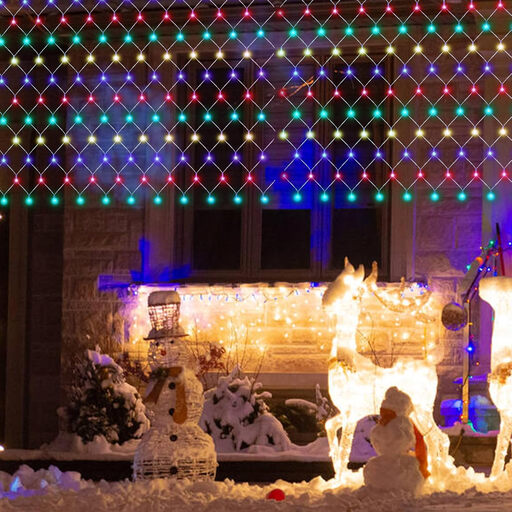 Yakimz LED Light Net, Outdoor, 4.5×1.6m, 300 LEDs, Colourful Fairy Lights, 8 Modes Control, Waterproof