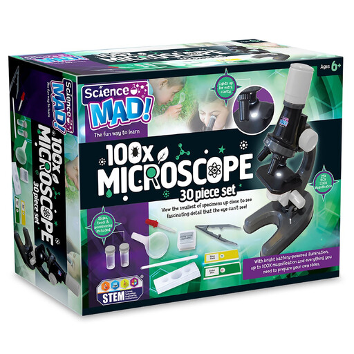 Science Mad Microscope with x100 Magnification