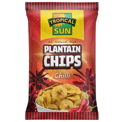 Tropical Sun Plantain Chips Chilli 70g bag