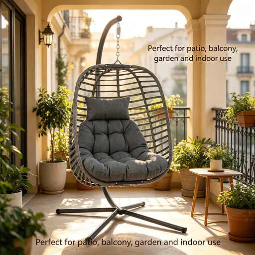 Terrabeta Steel Hanging Chair with Cushion