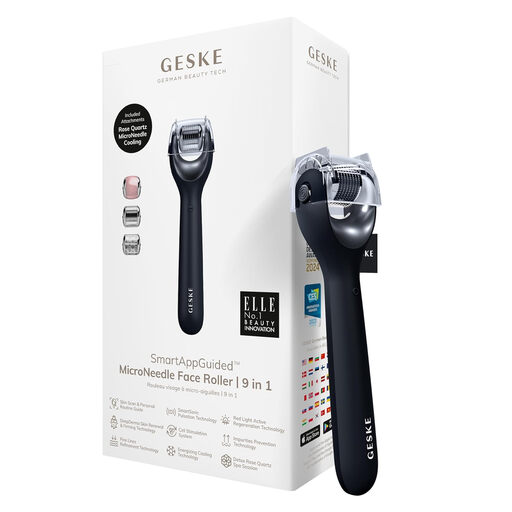 Geske MicroNeedle Face Roller 9 in 1 Black