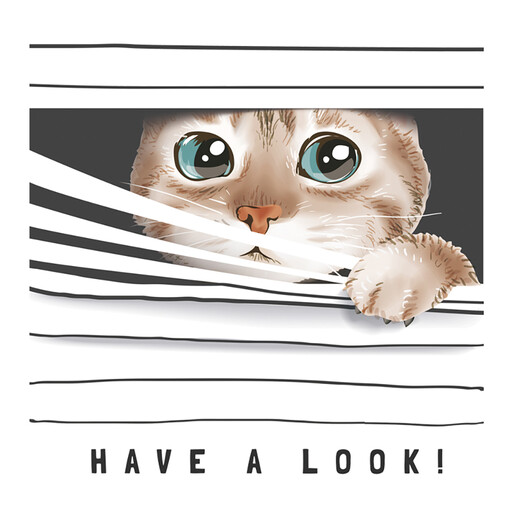 Sticker abattant WC motif chat