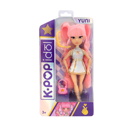 K-Pop Idols Fashion Doll Yuni with pink braided hair