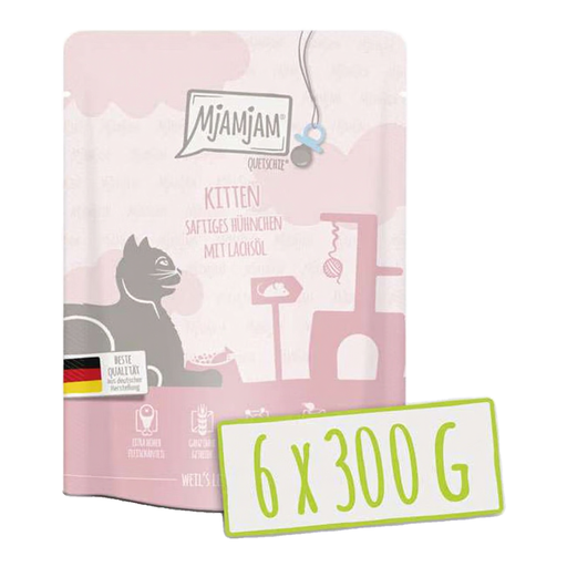 MjAMjAM Quetschie with Chicken and Salmon Oil for Kittens