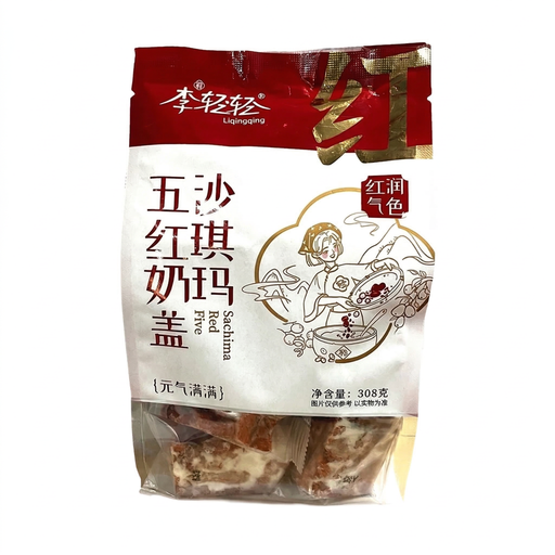 Liqingqing Five Red Milk-Topped Sachima 308g (Bag)