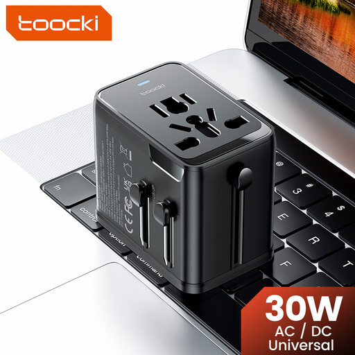 toocki Universal Travel Adapter 30W PD Fast Charger