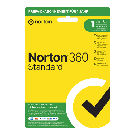 Norton 360 Standard, 1 Device, 1 Year