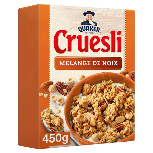 QUAKER Cruesli Mixed Nuts Cereal Clusters 450g
