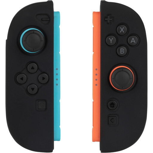 Konix Protective Case for Nintendo Switch 2 Joy-Con Controllers - Silicone - Shock-Resistant - Scratch-Resistant - Dust-Resistant - Black