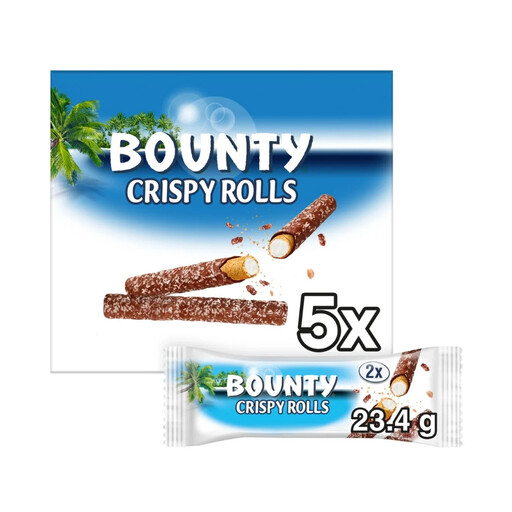 Bounty Milk Chocolate & Coconut Crispy Rolls Multipack