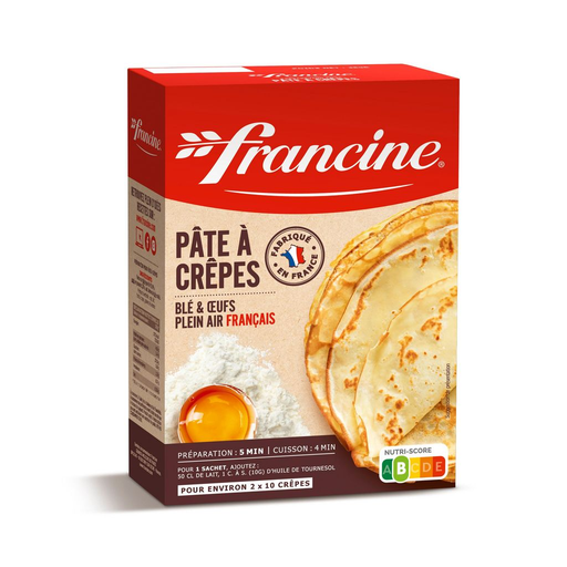 Francine pancake mix, two 190 g sachets