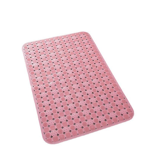 Rosafarbene PVC-Matte mit Schlingenstruktur