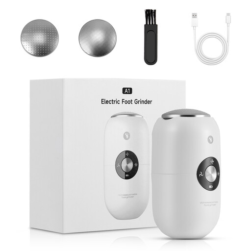 Electric Callus Remover with Interchangeable Grinding Heads and Multi-Speed Control