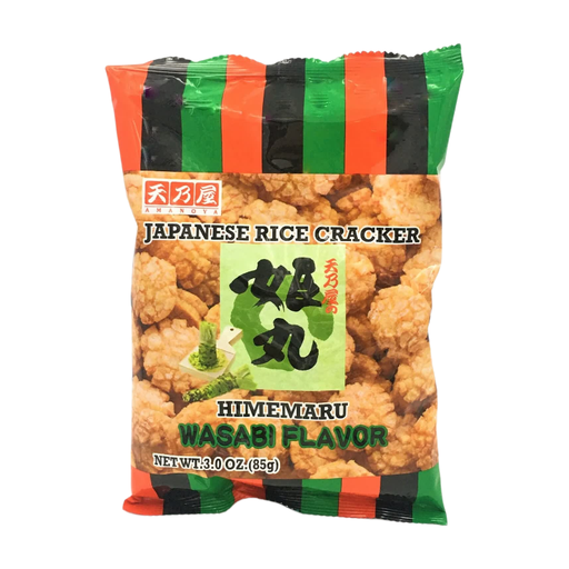 Amanoya Himemaru Wasabi-Flavored Rice Crackers 85g