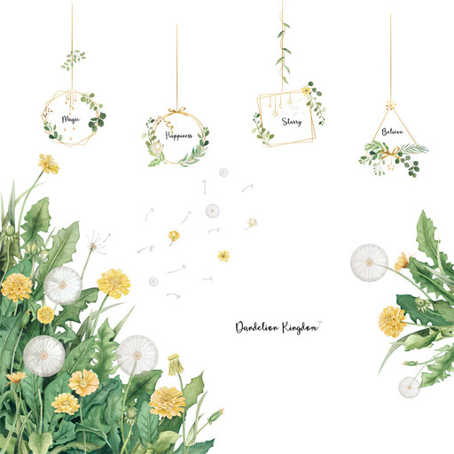 Green Wall Stickers Plant Floral Wall Decals