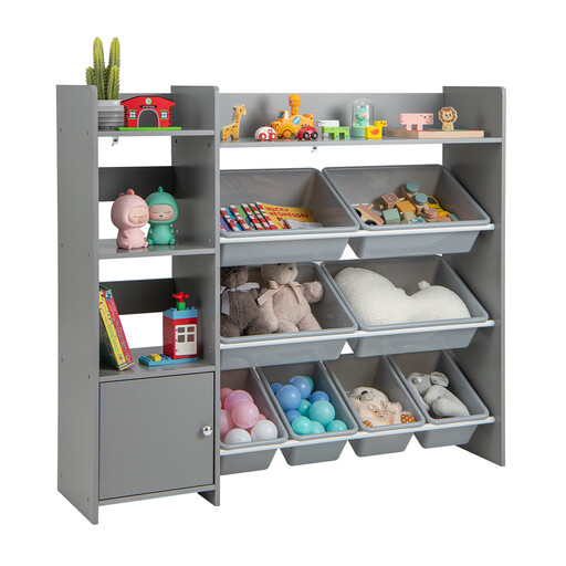 Kids Bookshelf Toy Storage Organiser with Storage Boxes