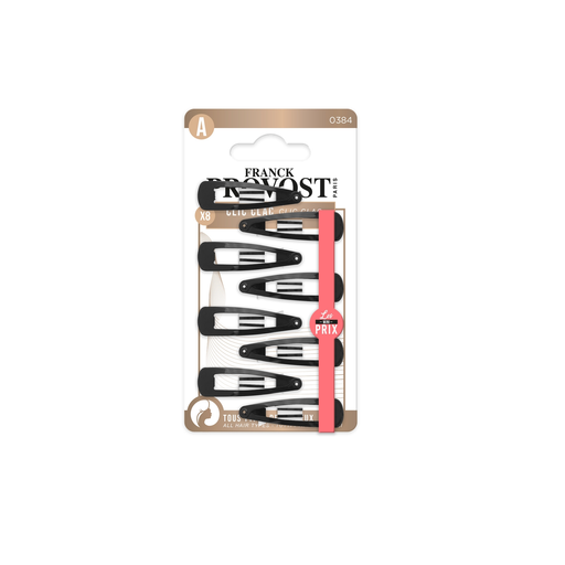FRANCK PROVOST Snap Hair Clips - Pack of 8 Units