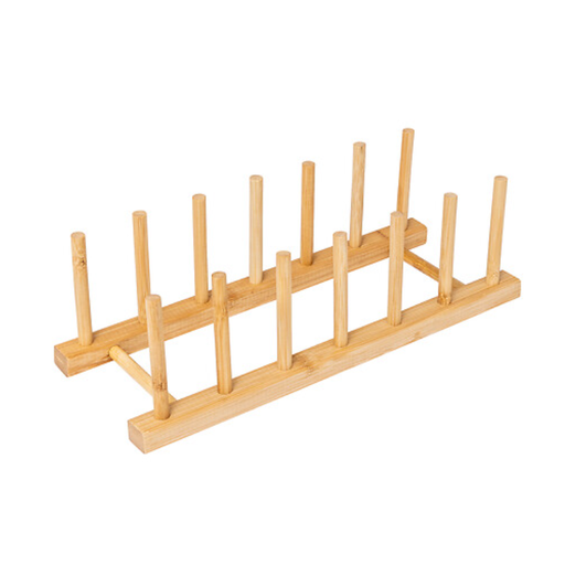 6-Plate Bamboo Rack
