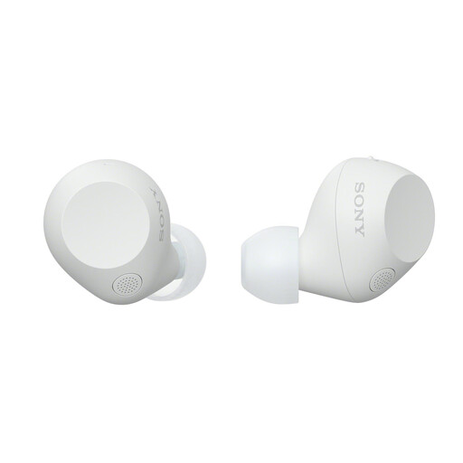 White Sony WF-C710N wireless earbuds