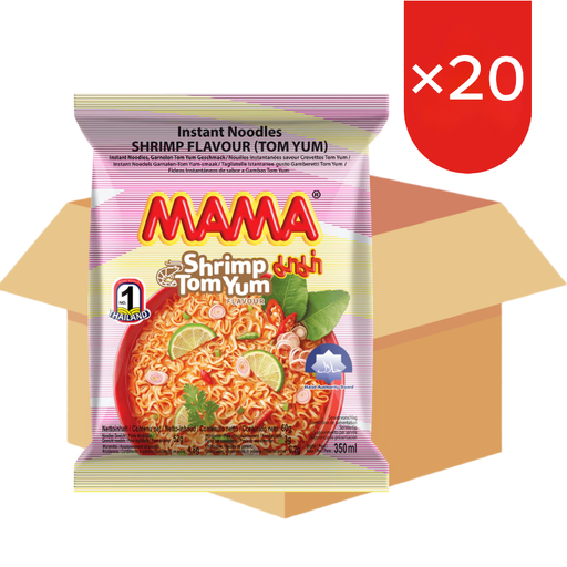 MAMA Nouilles Instantanées Saveur Tom Yum Crevettes 20 x 90 g