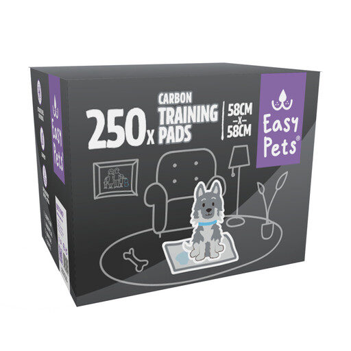 EasyPets Carbon Puppy Training Pads 58 x 58 cm 250 pcs